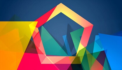 Abstract geometric shapes in vibrant colors