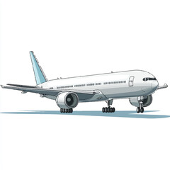 Obraz premium a modern commercial airplane