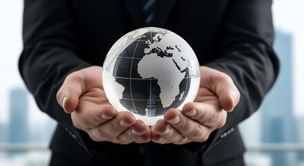 Presenting Precision: A Glowing Glass Pyramid of Trade