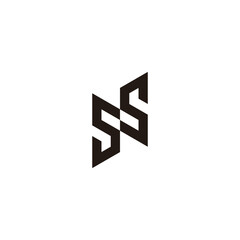 Letter SS knife geometric symbol simple logo vector