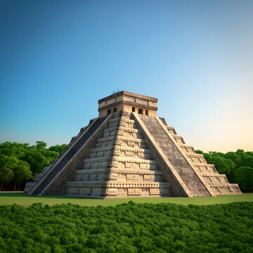 mayan pyramid of kukulcan el castillo 