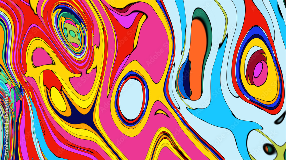Poster seamless pattern with colorful lines