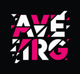 Abstract Geometric Typography T Shirt Design
