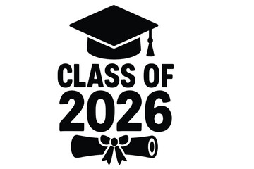 Class of 2026 graduation design with cap
