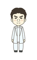医療従事者の人物　イラスト素材　医師