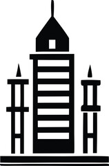 Striking silhouette of a monumental building with architectural spires and a tall central tower evoking grandeur and history