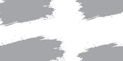 Abstract textured brush strokes in gray and white abstract design background transparent background