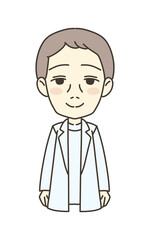 医療従事者の人物　イラスト素材　医師