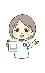 医療従事者の人物　イラスト素材　看護師