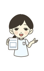 医療従事者の人物　イラスト素材　看護師