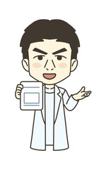 医療従事者の人物　イラスト素材　医師　説明