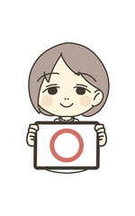 医療従事者の人物　イラスト素材　看護師　マルマーク