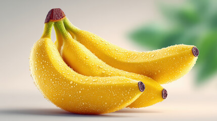 Fresh Banana Bunch with a Soft Background