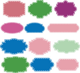 Vintage frames blank retro badges and labels collection