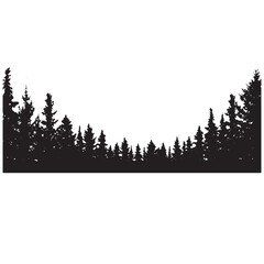 Christmas trees silhouettes