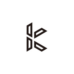 Letter K technology, modern geometric symbol simple logo vector
