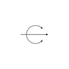 Letter E arrows, unique geometric symbol simple logo vector