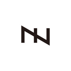 Obraz premium Letter N or w geometric symbol simple logo vector
