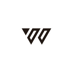Letter W technology, modern, cool geometric symbol simple logo vector