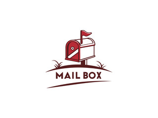 Cute, stylized illustration of a mail box. A simple, hand-drawn vector graphic of a mail box, perfect for branding, logos, or social media posts.