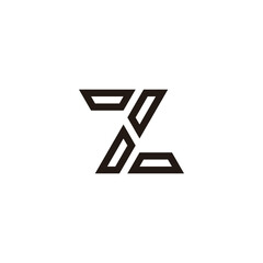 Letter Z technology, modern geometric symbol simple logo vector