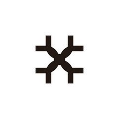 Fototapeta premium Rope, outline geometric symbol simple logo vector
