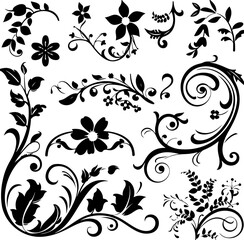 Elegant Vintage Floral Ornaments Set