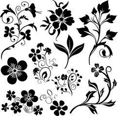 Elegant Vintage Floral Ornaments Set