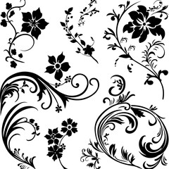 Elegant Vintage Floral Ornaments Set