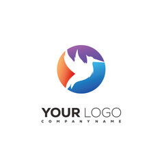 Colorful Abstract Bird Logo Design for Modern Business and Professional Branding