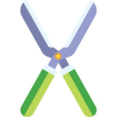 Hedge Shears Vector Flat Illustration