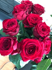 bouquet of red roses

