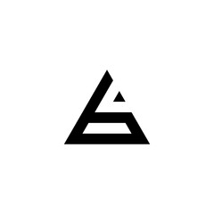 Letter b triangle geometric symbol simple logo vector © Amrah