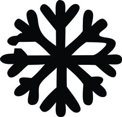 Obraz premium Black snowflake icon a simple yet striking winter symbol perfect for graphics designs websites and more cold weather representation