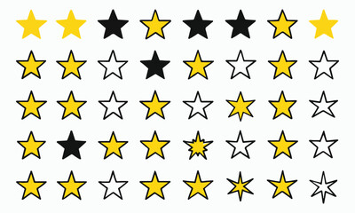 Star Rating Icons Set
