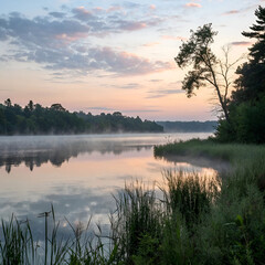 Fototapeta premium Peaceful core, radiating silent harmony within chaos, symbolizing balance, serenity, resilience, inner strength, timeless calm, and infinite quiet energy.