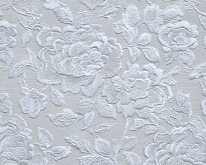 Silver Floral Fabric Pattern