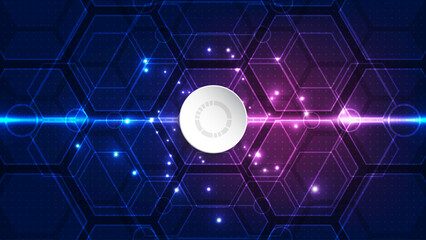 Futuristic Hexagon Digital Technology Background