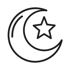 Obraz premium Crescent moon and star symbol
