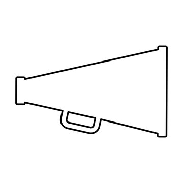 Cheerleader megaphone svg cut file. Isolated vector illustration.
