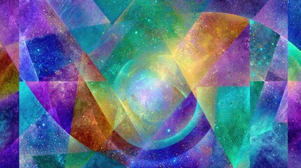 Abstract Geometric Colorful Design