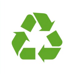 Obraz premium Recycling eco flat icon simple green environment