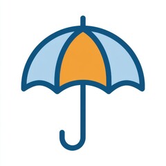 Insurance policy flat icon simple clean lines