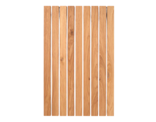 Top-Down View of Wooden Panel with Vertical Slats, Modern Minimalist Layout