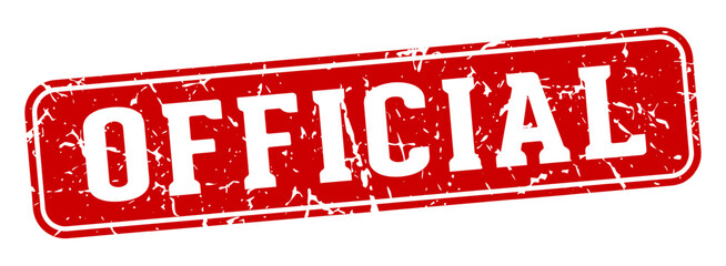 official rectangular sign. official stamp