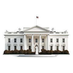 Obraz premium the White House on white background