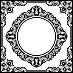 decorative frame with floral ornament