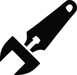Iconic adjustable wrench silhouette symbolizing mechanical repair and tool usage for diy and professional applications