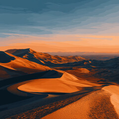 Fototapeta premium sunset in the desert