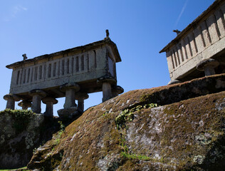Hórreos de Espigueiros, in Portugal, the largest complex on the Iberian Peninsula